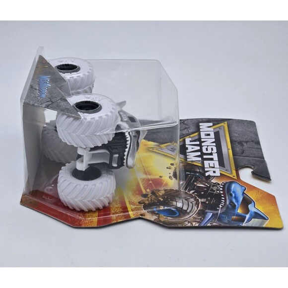 Spin Master Monster Jam Megalodon 2025 Series 1 White Truck New - Picture 3 of 8